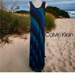 Calvin Klein maxi colorblock dress